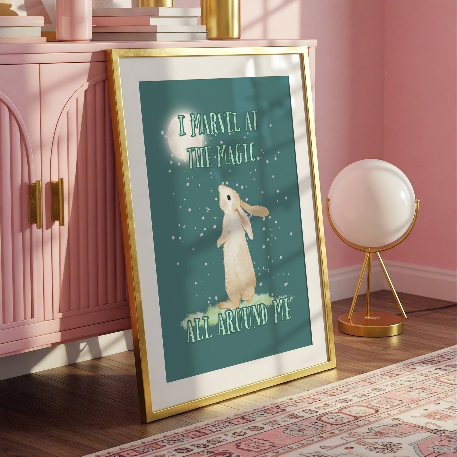 Rabbit | Kids Positive Wall Art Print | Dog Lover Gift by Nest &amp; Nova