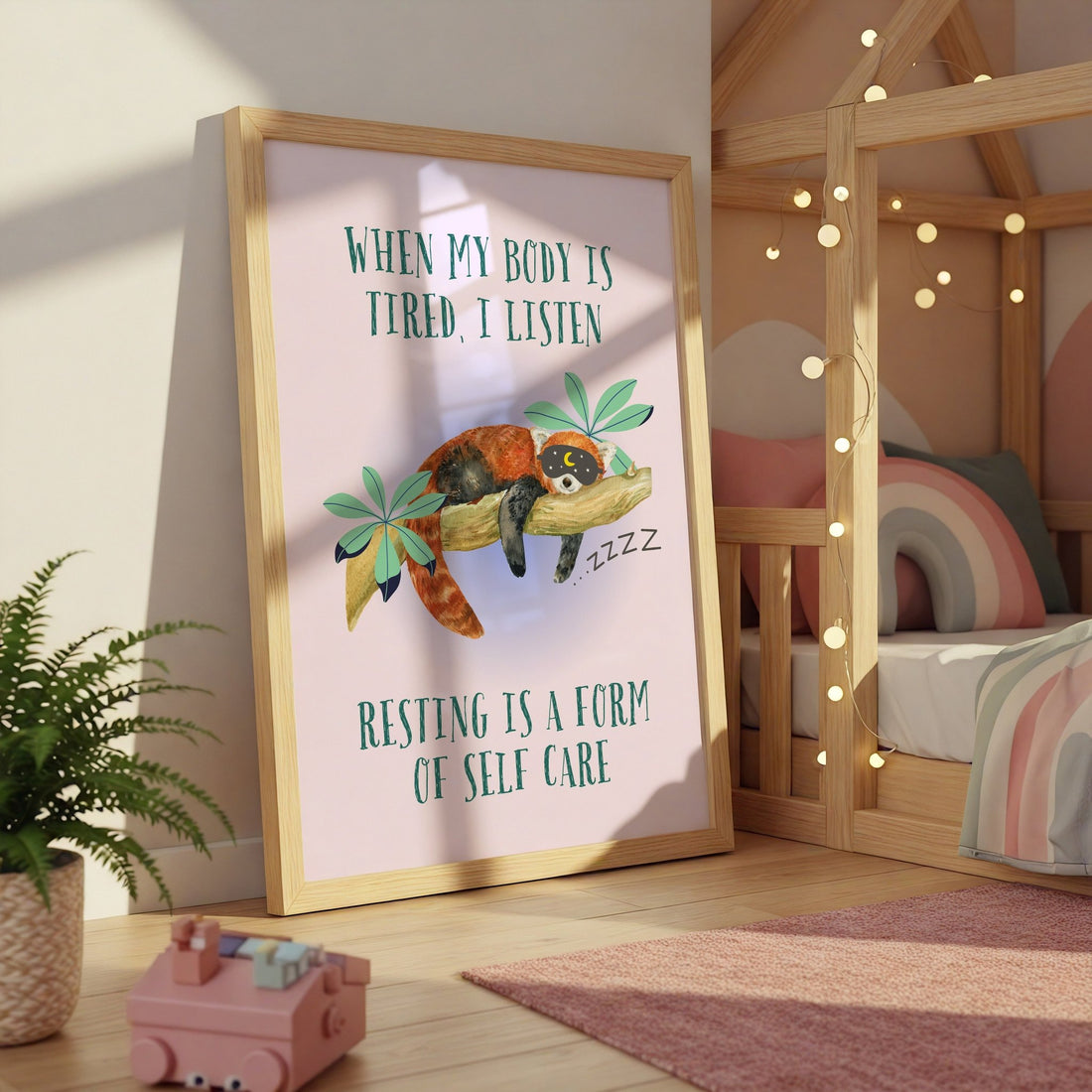 Red Panda | Kids Affirmation Poster | Dog Lover Gift by Nest &amp; Nova