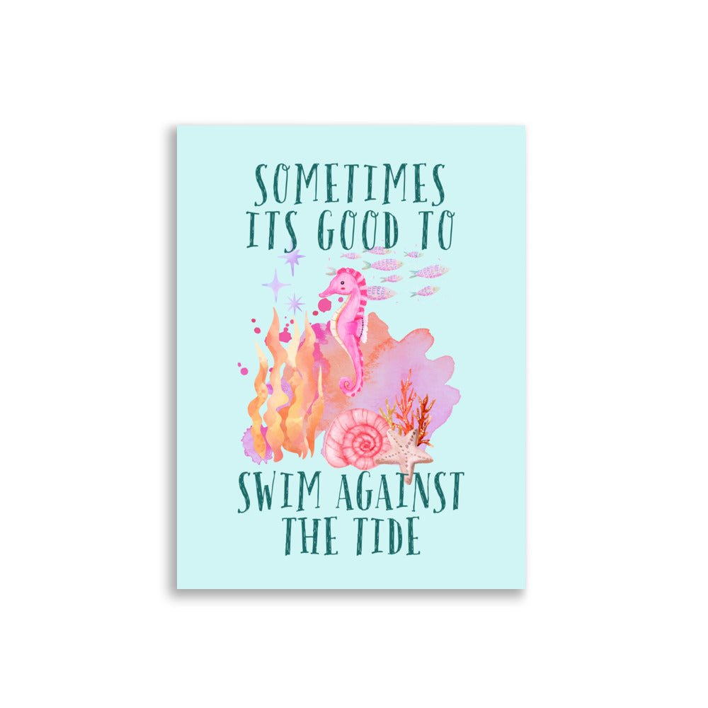 Seahorse | Kids Affirmation Poster | Dog Lover Gift by Nest &amp; Nova