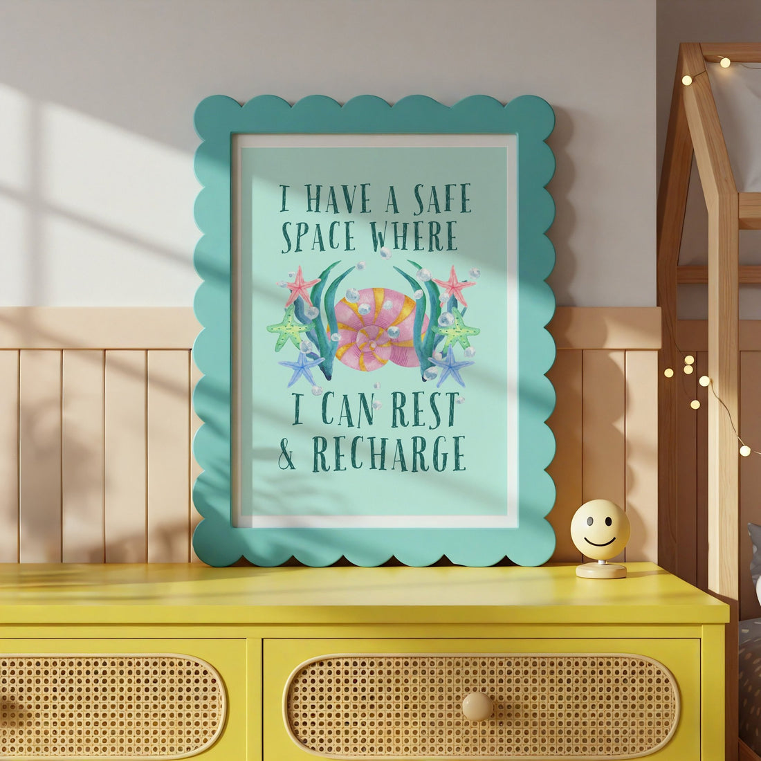 Shell | Kids Affirmation Poster | Dog Lover Gift by Nest &amp; Nova