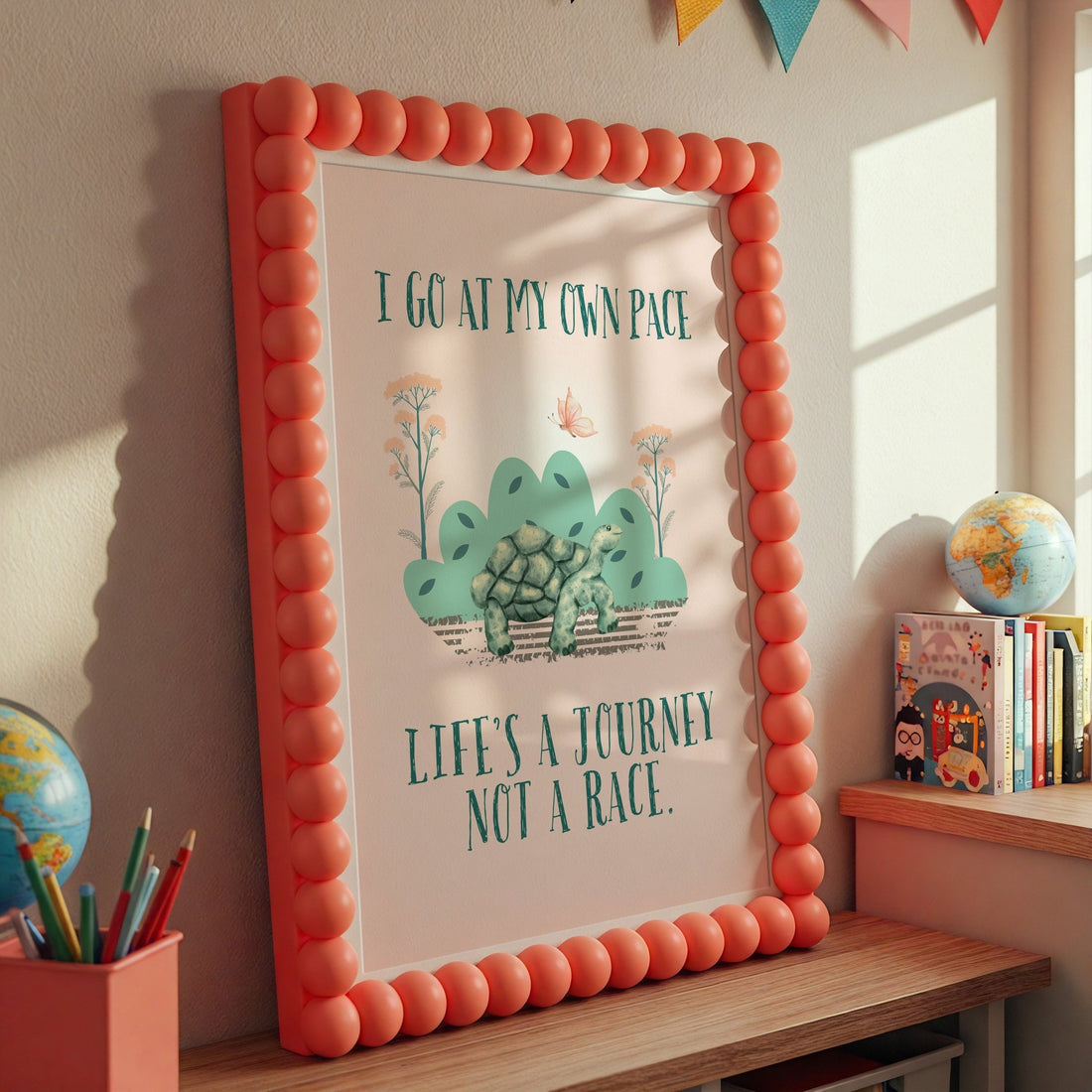 Tortoise | Kids Positive Wall Art Print | Dog Lover Gift by Nest &amp; Nova