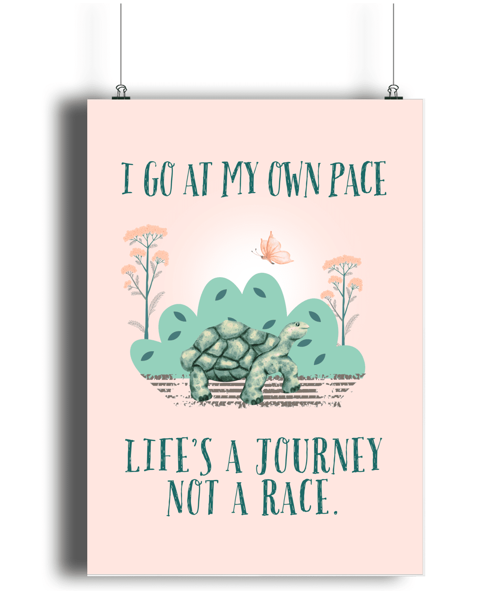 Turtle | Kids Positive Wall Art Print | Dog Lover Gift by Nest &amp; Nova