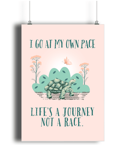 Turtle | Kids Positive Wall Art Print | Dog Lover Gift by Nest &amp; Nova