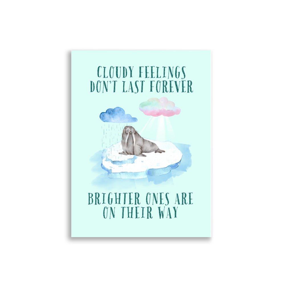 Walrus Affirmation Poster | Kids Positive Wall Art Print | Dog Lover Gift by Nest &amp; Nova