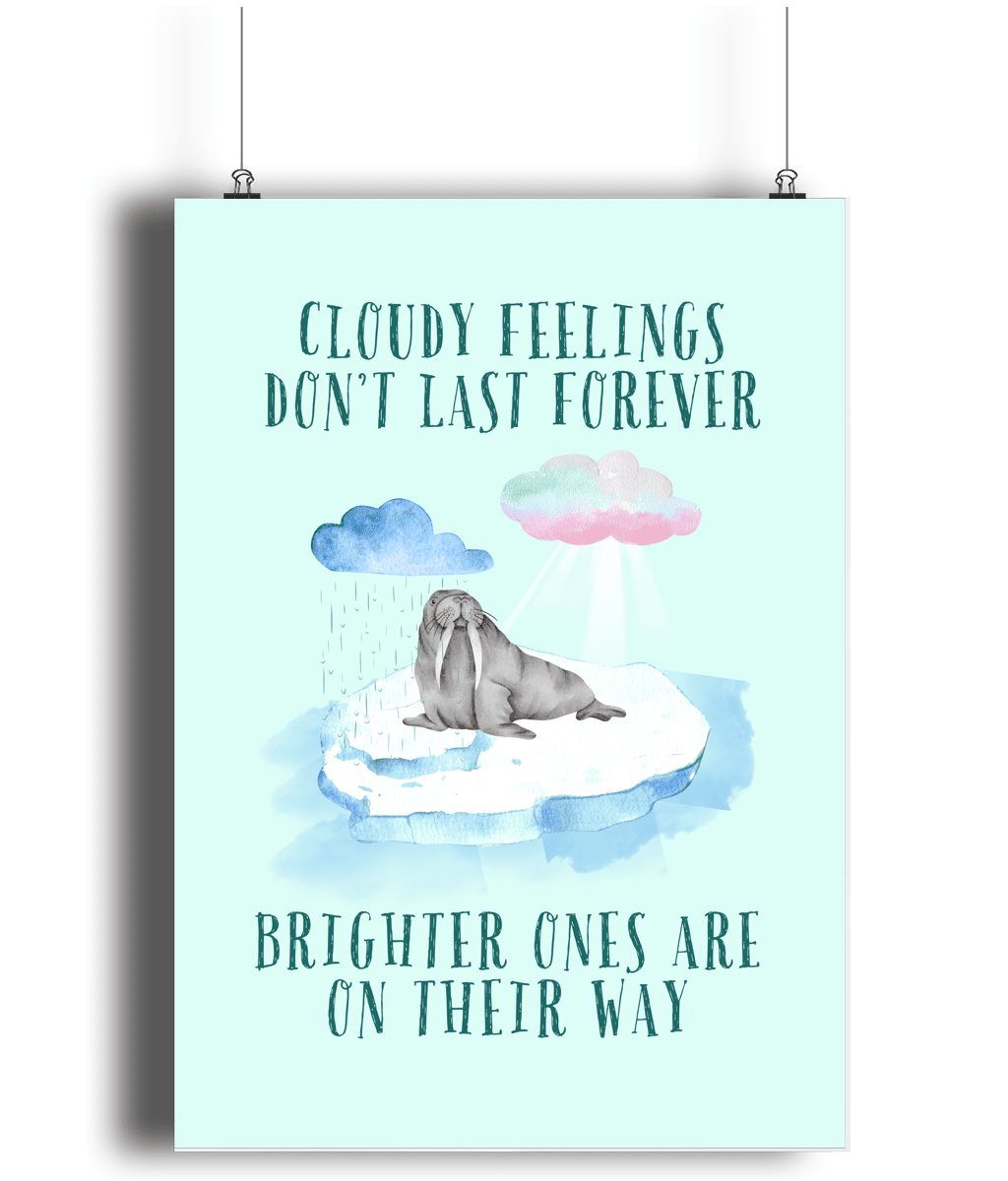 Walrus | Kids Positive Wall Art Print | Dog Lover Gift by Nest &amp; Nova