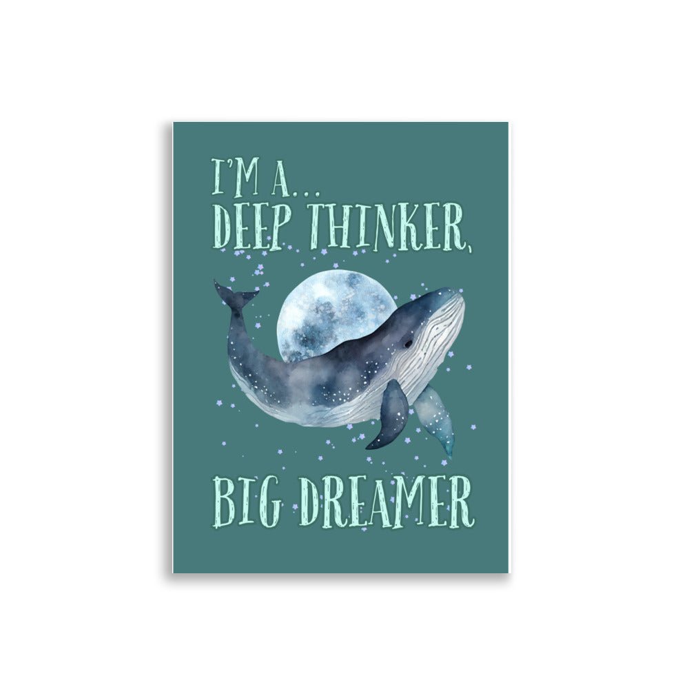 Whale | Kids Affirmation Poster | Dog Lover Gift by Nest &amp; Nova