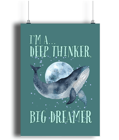 Whale | Kids Positive Wall Art Print | Dog Lover Gift by Nest &amp; Nova